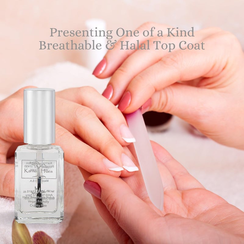 karma organic Karma Halal Certified Nail Polish- Truly Breathable Cruelty Free and Vegan - Oxygen Permeable Wudu Friendly Nail Enamel (Breathable Top Coat - ANASTASIA) - Image 2